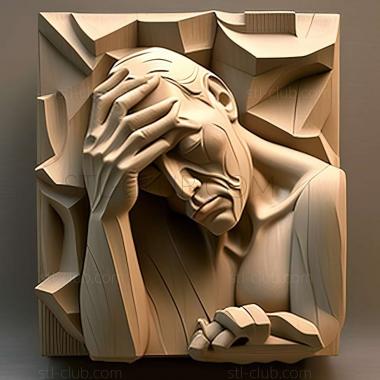 3D модель Альберт Генри Кребил, американский художник (STL)
